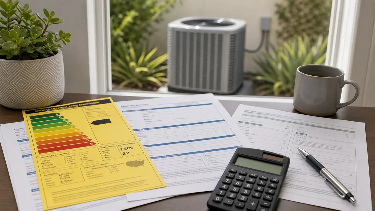 Chart of 2026 SEER2 minimums and rebate programs for Santa Clarita homeowners